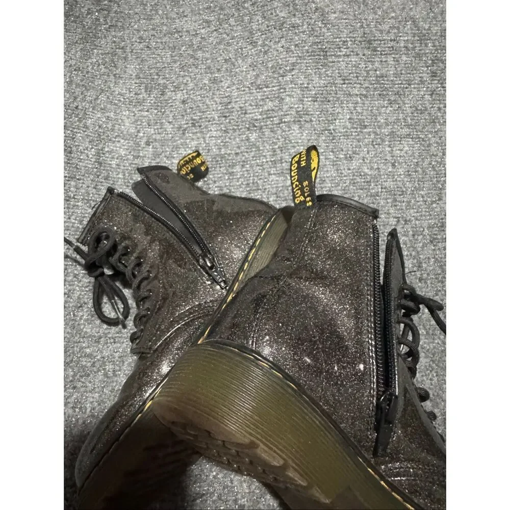 Dr. Martens sparkling combat boots 2 kids